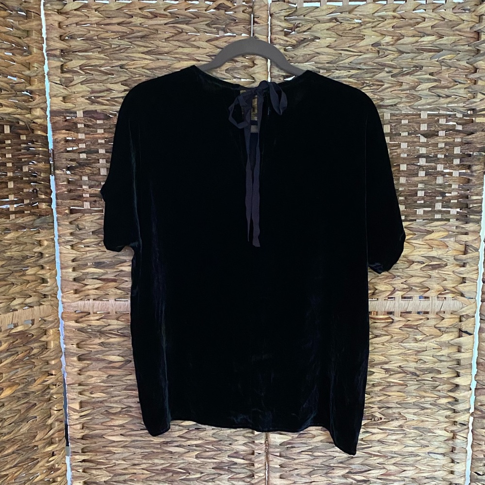Madewell Velvet Bow-Back Top - Picture 5 of 7